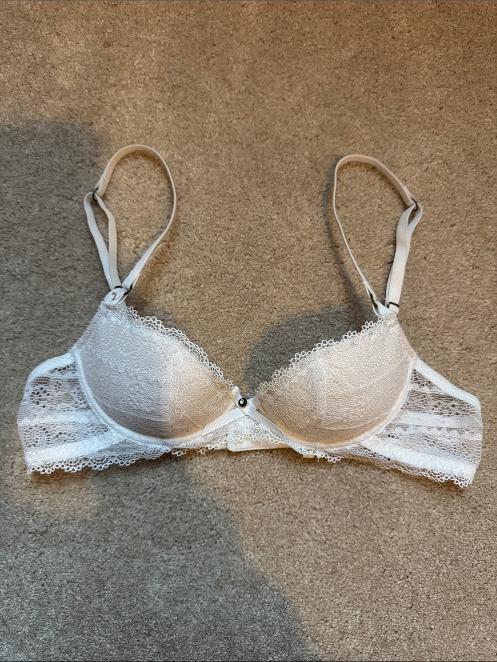 Victoria’s Secret White Lace Balconette Bra
